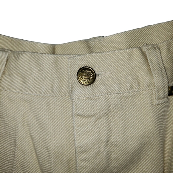 VTG 90s Cream Denim Jeans Sz 14 30x26 High-Rise Tapered Bootcut Mom Hi-Waisted - Picture 2 of 6